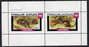 Eynhallow 1982 Animals #05 (Badger & Weasel) perf,set of 2 values (40p & 60p) unmounted mint