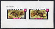 Eynhallow 1982 Animals #05 (Badger & Weasel) imperf,set of 2 values (40p & 60p) unmounted mint