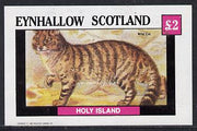 Eynhallow 1982 Animals #05 (Wild Cat) imperf deluxe sheet (£2 value) unmounted mint
