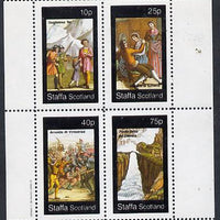 Staffa 1982 Medieval Pictures (incl Bridge over Waterfall & Battle Scene) perf,set of 4 (10p to 75p) unmounted mint