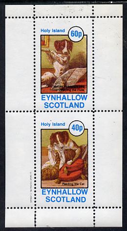 Eynhallow 1982 Pets From fairy Tales (Dog Feeding the Cat) perf,set of 2 values (40p & 60p) unmounted mint