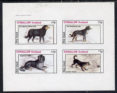 Eynhallow 1982 Dogs imperf,set of 4 values (10p to 75p) unmounted mint