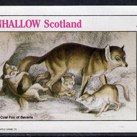 Eynhallow 1982 Animals #07 (Coal Fox) imperf deluxe sheet (£2 value) unmounted mint