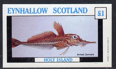 Eynhallow 1982 Fish #03 (Gurnard) imperf souvenir sheet (£1 value) unmounted mint