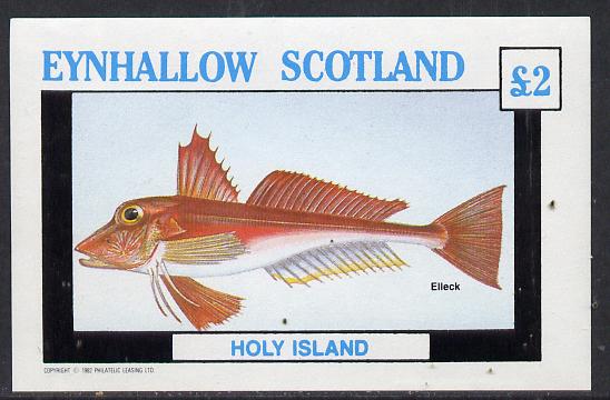 Eynhallow 1982 Fish #03 (Elleck) imperf deluxe sheet (£2 value) unmounted mint