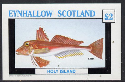Eynhallow 1982 Fish #03 (Elleck) imperf deluxe sheet (£2 value) unmounted mint