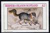 Bernera 1982 Animals (Tricoloured Fox) imperf deluxe sheet (£2 value) unmounted mint