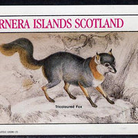 Bernera 1982 Animals (Tricoloured Fox) imperf deluxe sheet (£2 value) unmounted mint