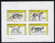 Bernera 1982 Animals (Grey Fox etc) imperf,set of 4 values (10p to 75p) unmounted mint