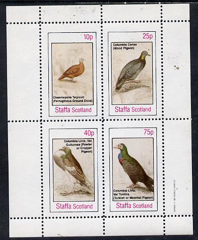 Staffa 1982 Pigeons #01 perf,set of 4 values (10p to 75p) unmounted mint