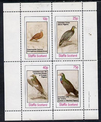 Staffa 1982 Pigeons #01 perf,set of 4 values (10p to 75p) unmounted mint