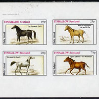 Eynhallow 1982 Horses #2 imperf,set of 4 values (10p to 75p) unmounted mint
