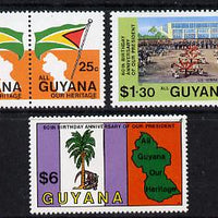 Guyana 1983 Pres Burnham 60th Birthday set of 4 unmounted mint, SG 1049-52