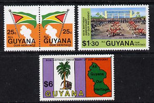 Guyana 1983 Pres Burnham 60th Birthday set of 4 unmounted mint, SG 1049-52
