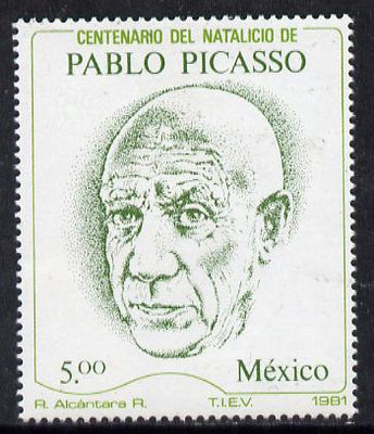 Mexico 1981 Birth Centenary of Pablo Picasso (Artist) unmounted mint SG 1608*