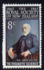 New Zealand 1967 Centenary of Royal Society 8c (Sir James Hector) unmounted mintunmounted mint, SG 882*