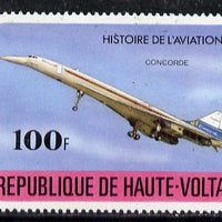 Upper Volta 1978 Concorde 100f (from History of Aviation set) unmounted mint, SG 479*