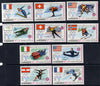 Yemen - Royalist 1968 Winter Olympics set of 10 unmounted mint (Mi 529-38A)