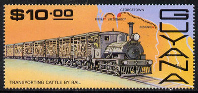 Guyana 1987 Railways $10 (Cattle Train) unmounted mint, SG 2212