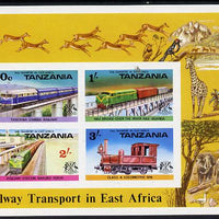 Tanzania 1976 Railways imperf m/sheet unmounted mint SG MS 191