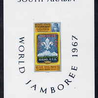Aden - Qu'aiti 1967 Scout Jamboree 35f imperf m/sheet unmounted mint (Mi 10B)