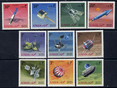 Ajman 1968 Satellites & Spacecraft set of 10 unmounted mint (Mi 257-66A)