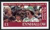 Eynhallow 1986 Queen's 60th Birthday imperf souvenir sheet (£1 value with Cub-Scouts in crowd) with AMERIPEX opt in black unmounted mint