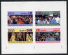 Oman 1986 Queen's 60th Birthday imperf set of 4 (1R value shows Cub-Scouts in crowd) unmounted mint