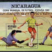 Nicaragua 1982 Football World Cup Championships (2nd issue) m/sheet cto used, SG MS 2332
