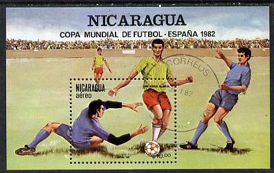 Nicaragua 1982 Football World Cup Championships (2nd issue) m/sheet cto used, SG MS 2332