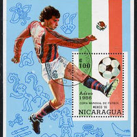 Nicaragua 1986 Football World Cup Championships (2nd issue) m/sheet cto used, SG MS 2738