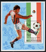 Nicaragua 1986 Football World Cup Championships (2nd issue) m/sheet cto used, SG MS 2738