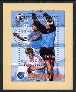 Nicaragua 1988 'Essen 88' Stamp Exhibition & European Football m/sheet cto used, SG MS 2970