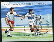Nicaragua 1990 Football World Cup Championships m/sheet cto used, SG MS 3118
