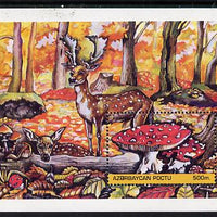 Azerbaijan 1995 Fungi m/sheet (with Deer) unmounted mint