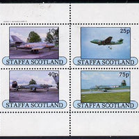 Staffa 1982 Military Jets #4 perf,set of 4 values (10p to 75p) unmounted mint