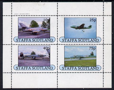 Staffa 1982 Military Jets #4 perf,set of 4 values (10p to 75p) unmounted mint
