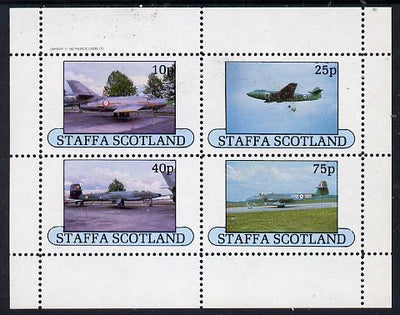 Staffa 1982 Military Jets #4 perf,set of 4 values (10p to 75p) unmounted mint
