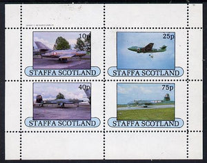 Staffa 1982 Military Jets #4 perf,set of 4 values (10p to 75p) unmounted mint