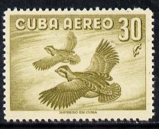 Cuba 1956 Bobwhite 30c (from Air set) unmounted mint SG 778