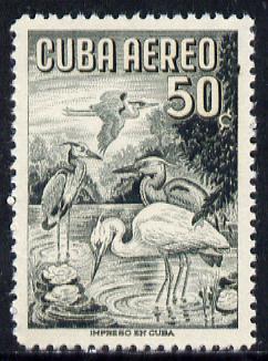 Cuba 1956 Blue Heron 50c (from Air set) unmounted mint SG 779