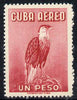 Cuba 1956 Caracara 1p red (from Air set) unmounted mint SG 780