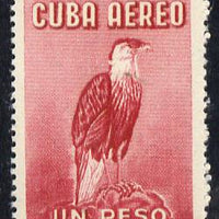 Cuba 1956 Caracara 1p red (from Air set) unmounted mint SG 780