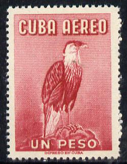 Cuba 1956 Caracara 1p red (from Air set) unmounted mint SG 780