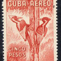 Cuba 1956 Woodpecker 5p red (from Air set) unmounted mint SG 782