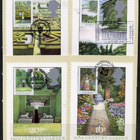 Great Britain 1983 British Gardens set of 4 PHQ cards with appropriate stamps each very fine used with first day cancels