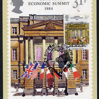 Great Britain 1984 London Economic Summit PHQ card with appropriate stamp very fine used with first day cancels