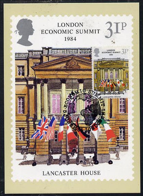 Great Britain 1984 London Economic Summit PHQ card with appropriate stamp very fine used with first day cancels