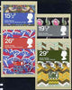 Great Britain 1982 British Textiles set of 4 PHQ cards with appropriate stamps each very fine used with first day cancels