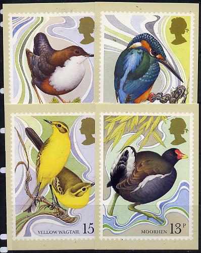 Great Britain 1980 Centenary of Wild Birds Protection Act set of 4 PHQ cards unused and pristine